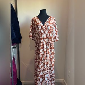 Faux Wrap Maxi Dress | Eloquii | Size 22 - NWOT